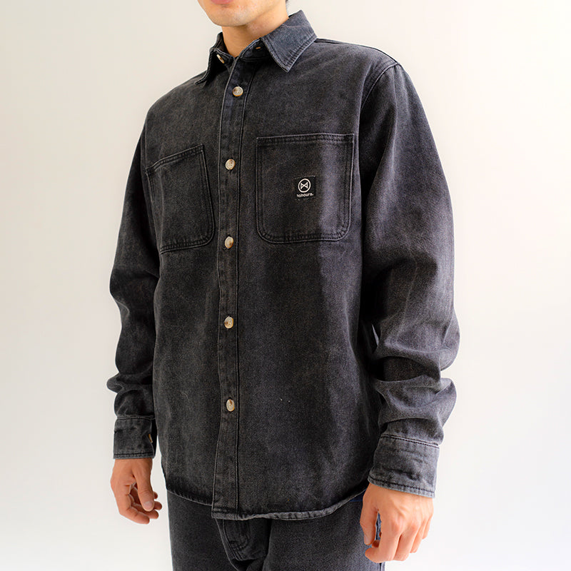 comori denim shirt Black écru Denim Comoli Shirt