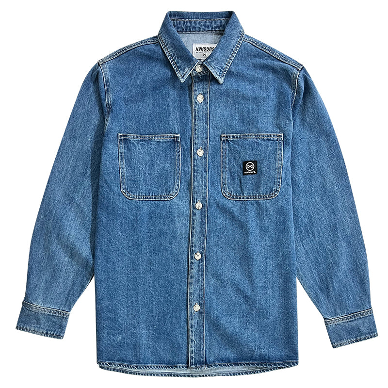 【新品】FINE ex denim shirt JK NoHours Backdraft Denim Shirt Jacket