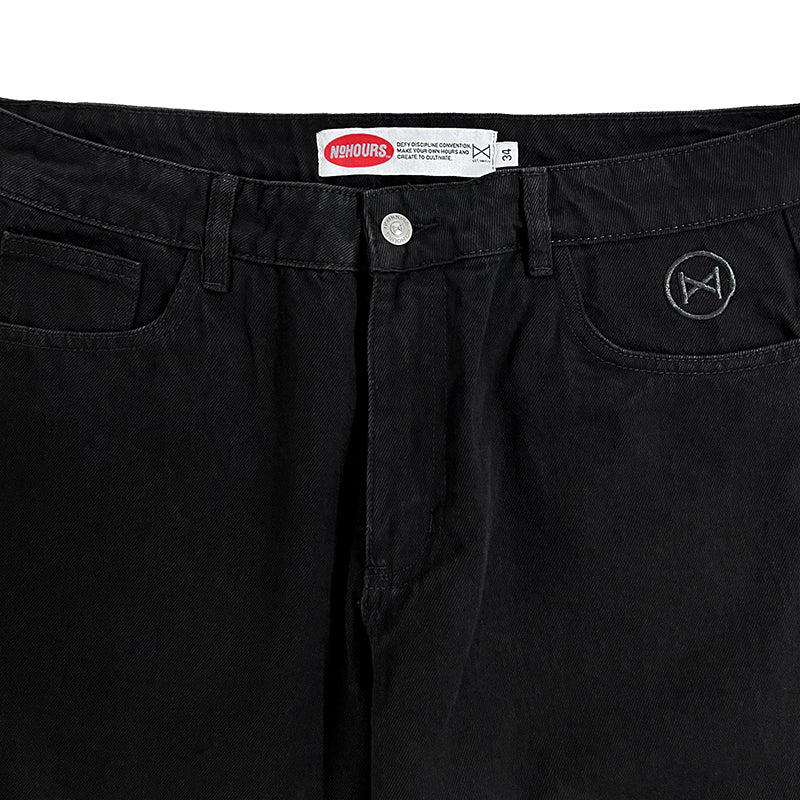 NoHours Stamped Black Denim Pant