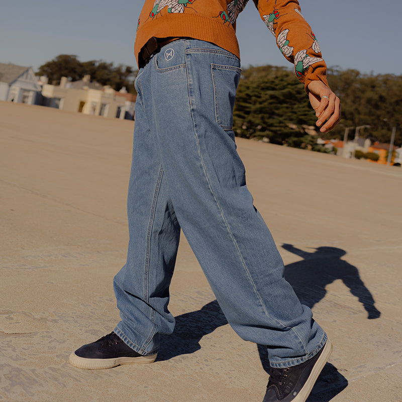 NoHours Stamped Blue Denim Pant