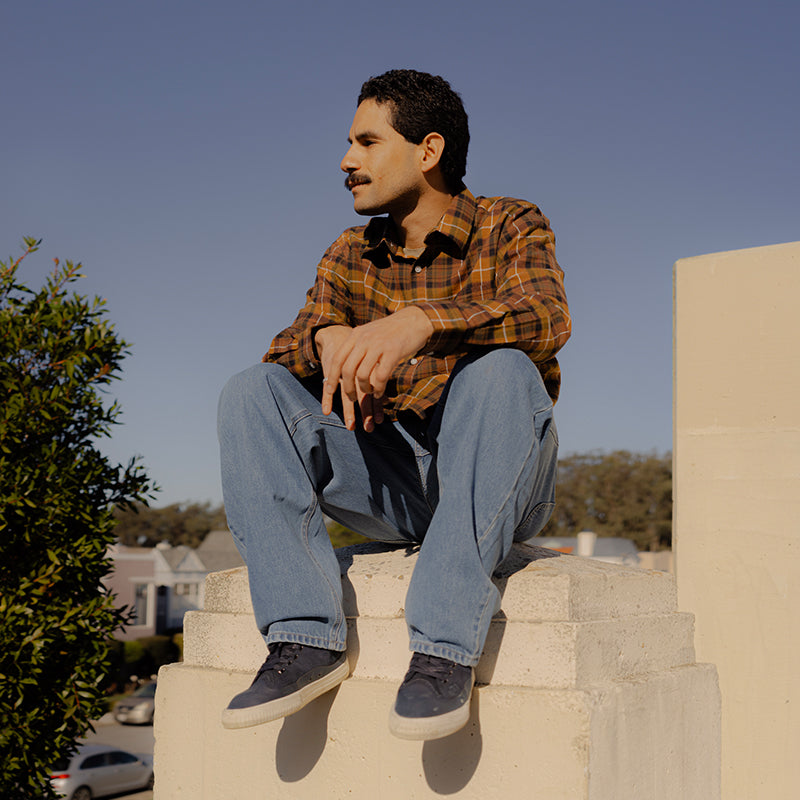 NoHours Stamped Blue Denim Pant